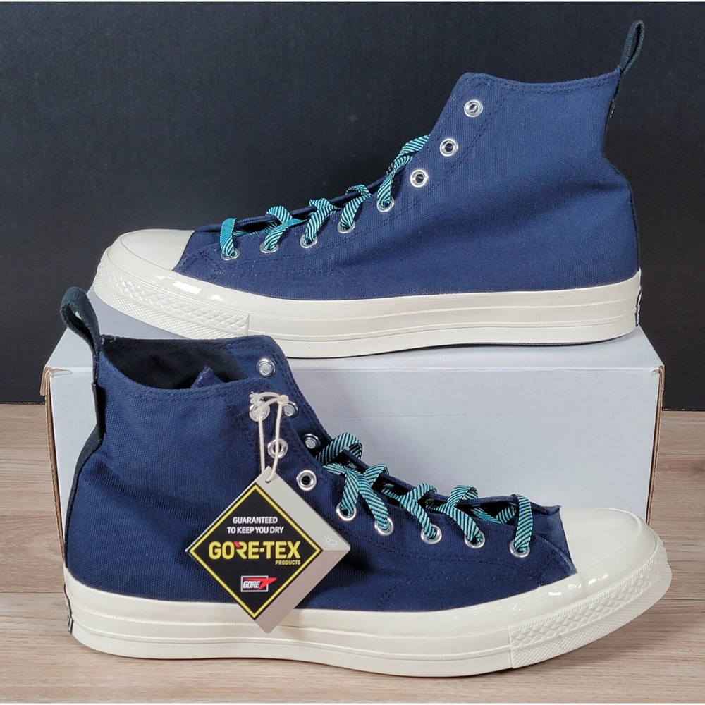 Converse Chuck 70 GoreTex GTX Water repellent Shoes Blue Mens Size 8 or Women 10